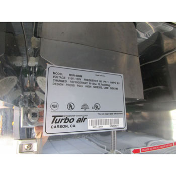 Turbo Air MSR-49NM Solid Door Refrigerator, Excellent Condition image 2