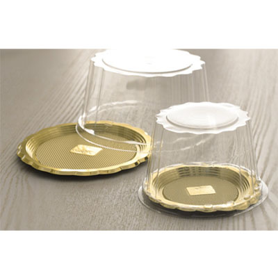 Alcas Round Mini Medoro Tray, Gold, 12 cm (4.72") - Pack of 10 image 1