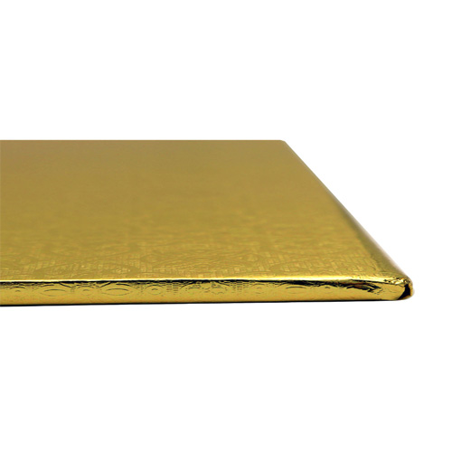 O'Creme Square Gold Cake Drum Board, 8" x 1/4" Thick, Pack of 10 image 1