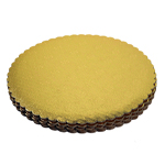 O'Creme Gold Scalloped Corrugated Round Cake Board, 10", Pack of 10  image 2