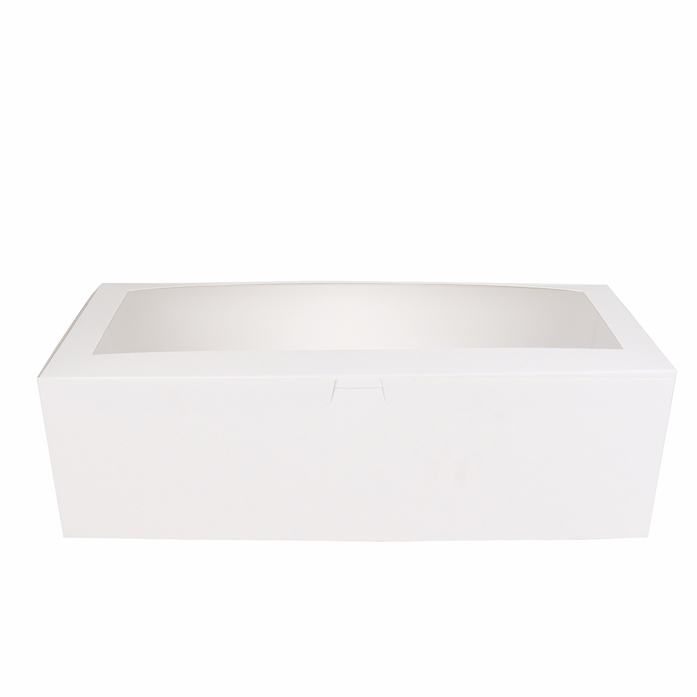 O'Creme White Log Box with Window, 11.25" x 7" x 5.25" - Case of 100 image 1