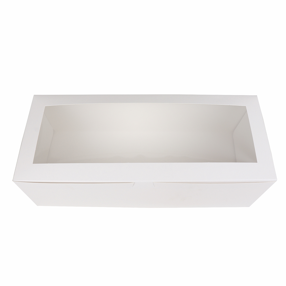 O'Creme White Log Box with Window, 11.25" x 7" x 5.25" - Case of 100 image 2