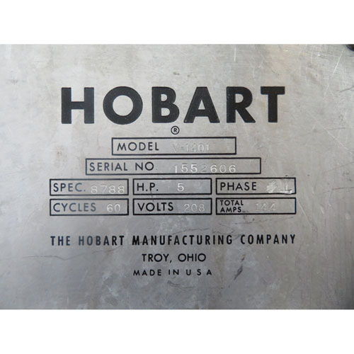 Hobart 140 Quart V1401 Mixer SINGLE PHASE, Used Great Condition image 3