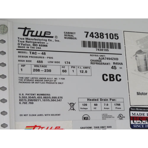 True TAC-48 Open Case Refrigerator Merchandiser 48" , Used Great Condition image 3