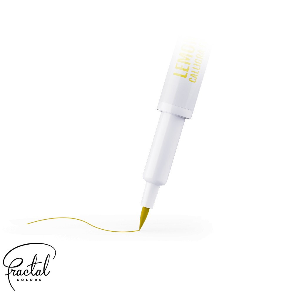 Fractal Colors Lemon Yellow Calligra Food Brush Pen image 1