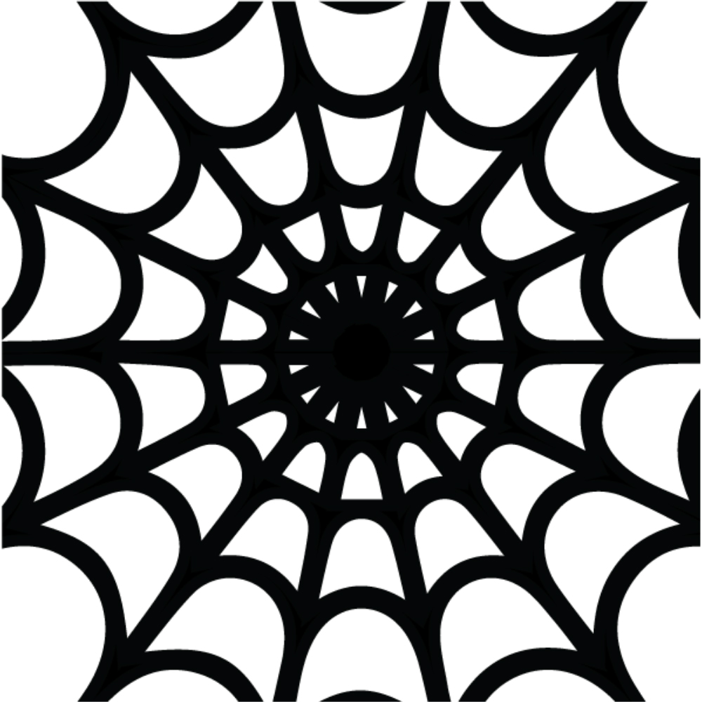Crystal Candy Black Edible Wafer Paper Spider Web Cake Overlay - Pack of 2 image 1