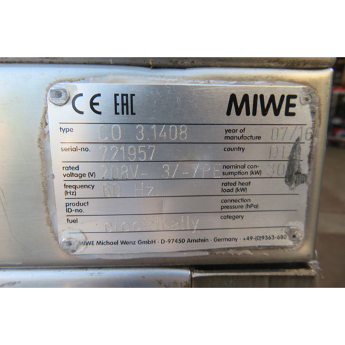 Miwe C0-3.1408 Electric 3 Deck Bakery Oven, Used Great Condition image 6