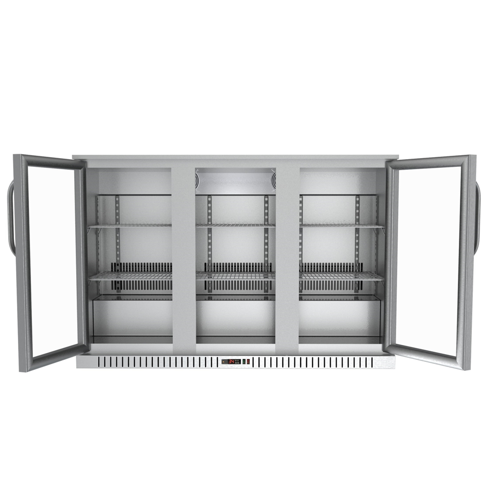 KoolMore 53 in. Three-Door Back Bar Refrigerator - 11 Cu Ft.  image 2