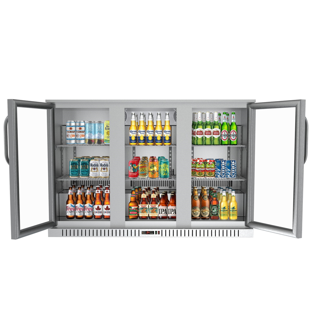 KoolMore 53 in. Three-Door Back Bar Refrigerator - 11 Cu Ft.  image 3