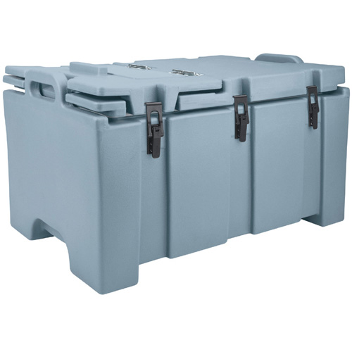 Cambro Cambro 100MPCHL Insulated Food-Pan Carrier with Hinged Serving Lid; for One Full-Size 8-Inch-Deep Pan - Slate Blue