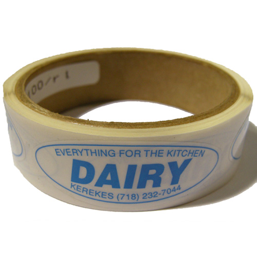 unknown Dairy Label Stickers, Roll of 100