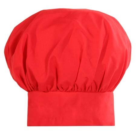 Adcraft Adcraft Red Cloth Chef Hat, Adjustable Velcro Closure