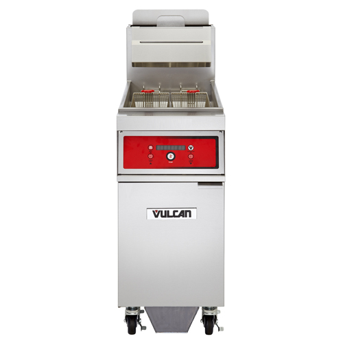 Vulcan 1TR45DF-1 Freestanding Natural Gas Fryer 45 lb. Oil Cap. w/ Solid State Digital Control