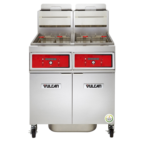 Vulcan Freestanding Natural Gas Fryer - 130 lb. Oil Cap. w/ Solid State Digital Control 