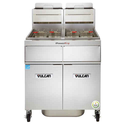 Vulcan Vulcan PowerFry Gas Fryer - 130 lb. Oil Cap. w/ Solid State Analog Knob Control - Natural Gas