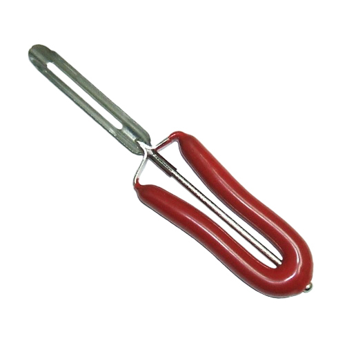 unknown Swing-A-Way Peeler, Surgical Stainless Blade, Non-Slip Handle - Red