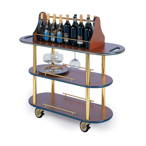 Geneva Geneva 37207 Wine Cart - Amber Maple