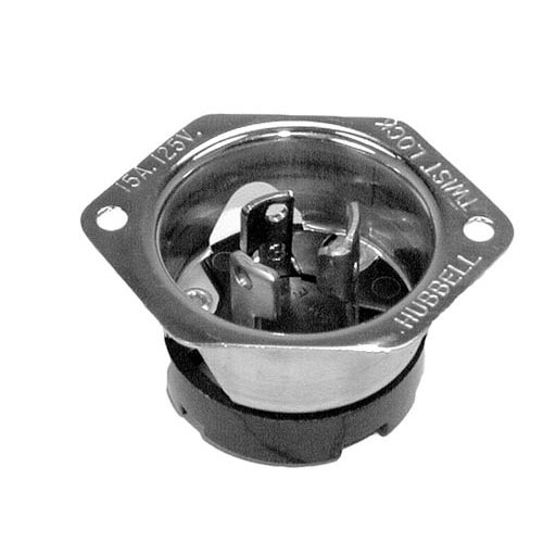 Crescor 0713-011 Flange Inlet - 15 Amp 125 Volt Twist Lock 