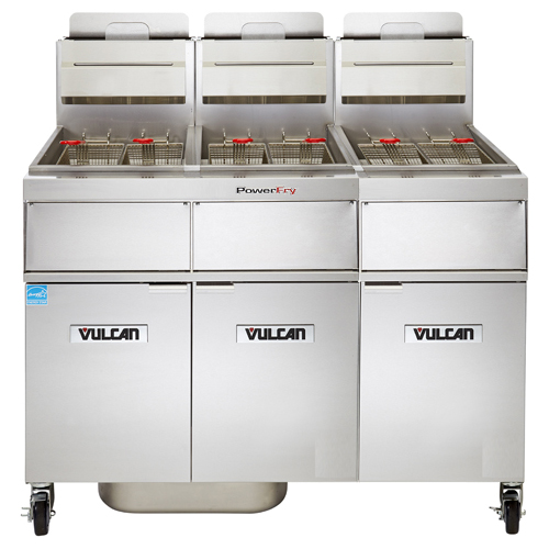 Vulcan Vulcan PowerFry Gas Fryer - 135 lb. Oil Cap. w/ Solid State Analog Knob Control - Natural Gas