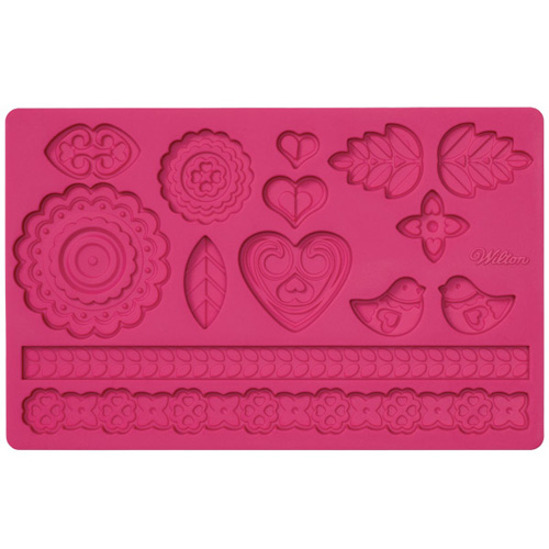 Wilton Wilton Fondant and Gum Paste Silicone Mold Folk