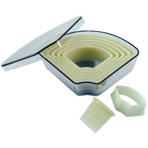 De Buyer De Buyer Heat-Resistant Cutters, Rounded Trapezoid, 7-Piece Set