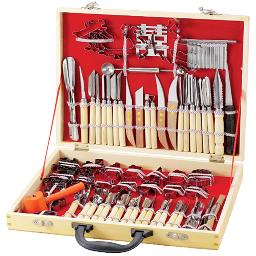 unknown Chef Harvey 80 Piece Carving Set in Wooden Case