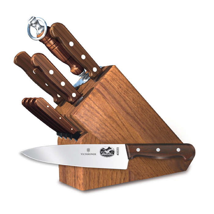 Victorinox Forschner Victorinox 11-Piece Block Knife Set, Rosewood Handles