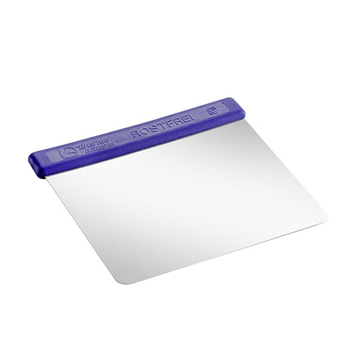 Rectangular Dough Scraper, Stainless Blade with Rounded Corners