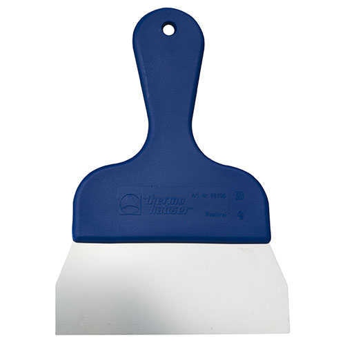 unknown Dough Stainless Steel Spatula with Blue Plastic Handle