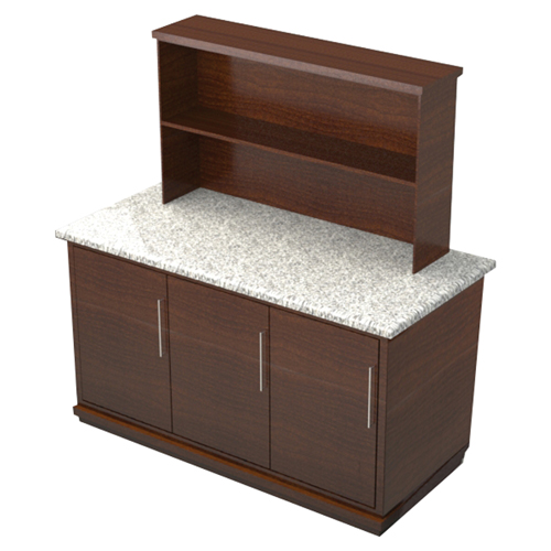 Geneva Geneva 79855 Wood Portable Back Bar - 6' - Golden Pecan