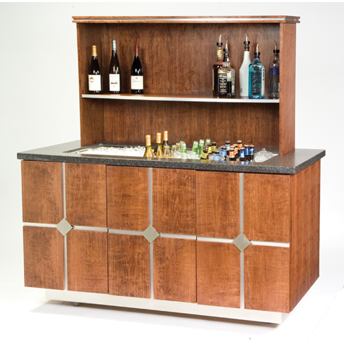 Geneva 79857-03 Bristol Portable Back Bar - 5' Antique Cherry