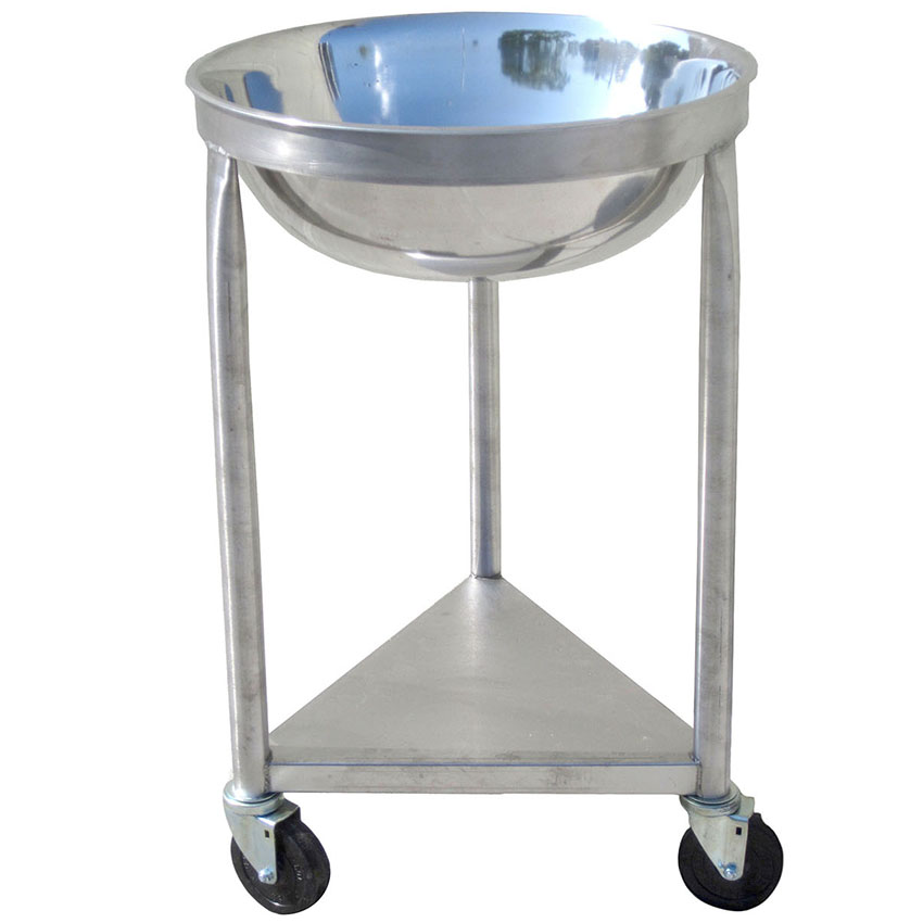 80 Qt Heavy-Duty Stainless Steel Mixing Bowl with Mobile Dolly Stand