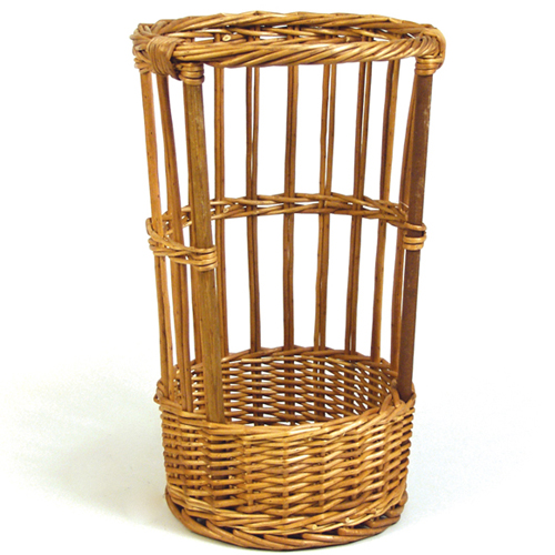 Baguette Basket w/Open Front, 10-1/2" Diameter, 20" High