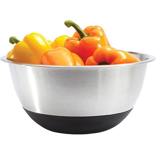 Amco Amco Stainless Mixing Bowl w/Silicone Bottom - 4-1/2 Quart