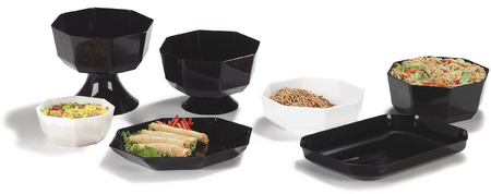 Carlisle Foodservice Carlisle Black Octagon Bowl 7-1/8,