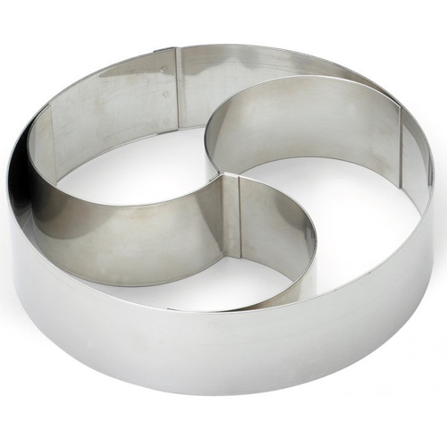 Gobel Gobel Round  Cake / Mousse Ring, St. Steel: Tri-Color, 7