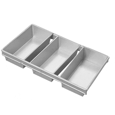 Amco Amco Food Service 3-Strap Pullman Pan Set - Aluminized steel Silicone Glazed