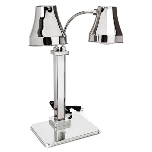 Eastern Tabletop Mfg. Eastern Tabletop P2 - Pillar'd Squared Double Lamp warmer - Stainless Steel
