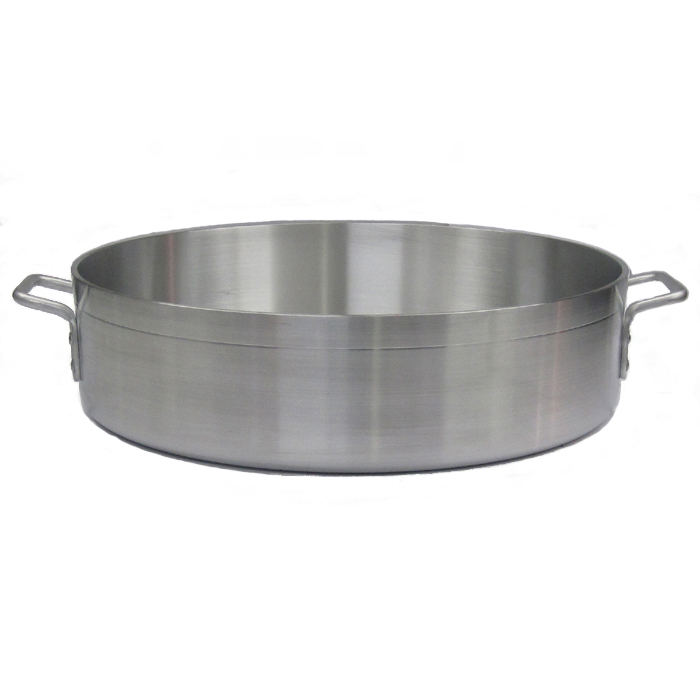 Winco 15 Quart Precision Extra Heavy 6.0 mm Aluminum Brazier 