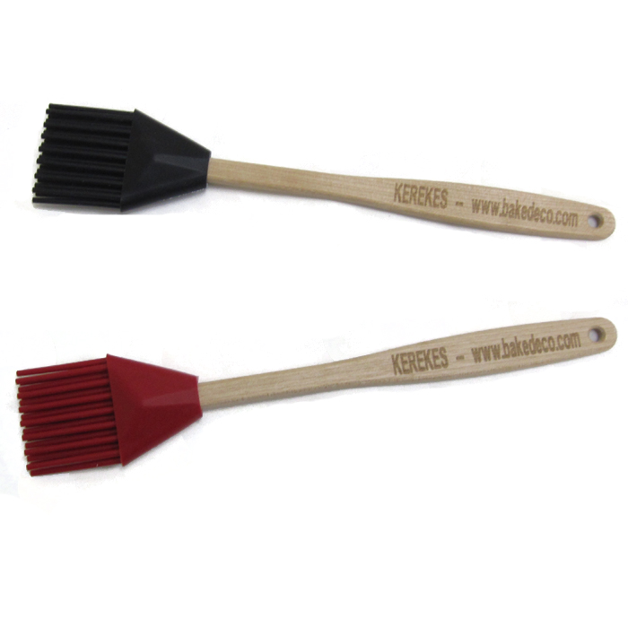 unknown Baster Brush with Wooden Handle - Red