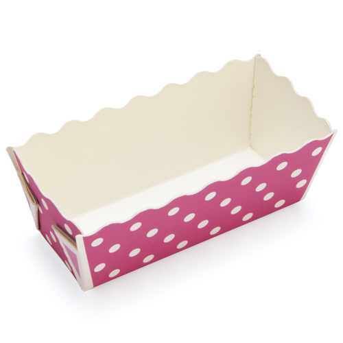 Welcome Home Brands Welcome Home Brands Disposable Polka Dot Purple Mini Loaf Paper Baking Pan