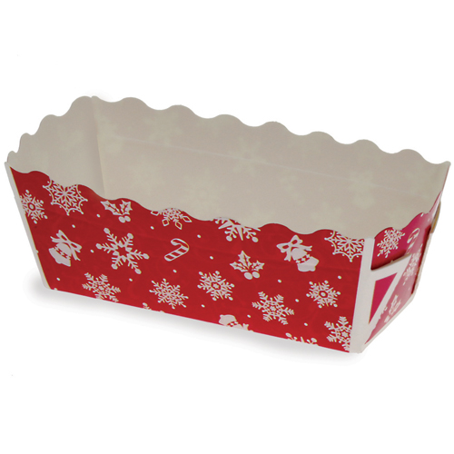 Welcome Home Brands Welcome Home Brands Snowflake Red Disposable Paper Mini Loaf Baking Pan