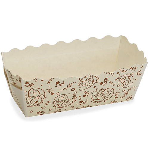 Welcome Home Brands Disposable Brown Blossom Paper Loaf Baking Pan