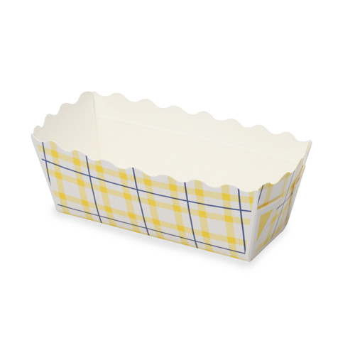 Welcome Home Brands Welcome Home Brands Rectangular Yellow Fine Check Paper Loaf Pan