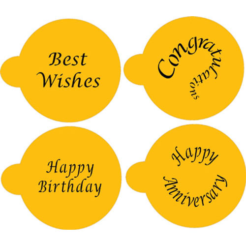 Designer Stencils Designer Stencils Special Occasions Cupcake / Cookie Tops