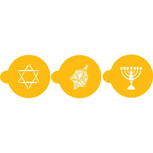 Designer Stencils Designer Stencils Decorating Stencil Jewish Symbols Chanukah Top 3.5