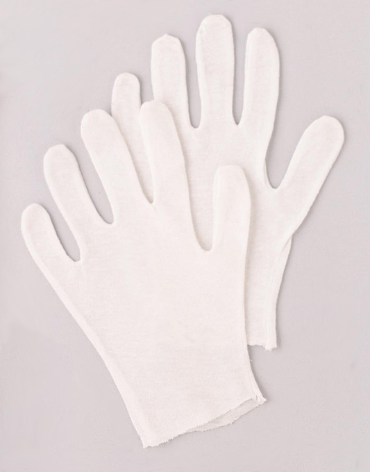 unknown White Cotton Gloves, Good for Waiters, 1 Dozen Pairs