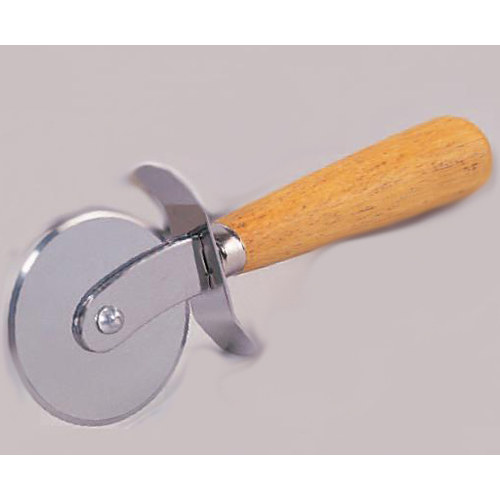 unknown Wooden-Handle Pizza Cutter, 2-1/2