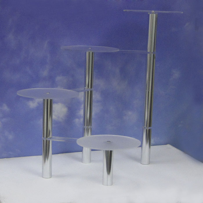 CK Trading 4-Tier Cake Stand, Acrylic and Metal