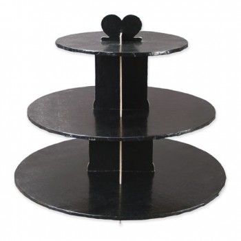 unknown Black 3-Tier Cupcake Stand